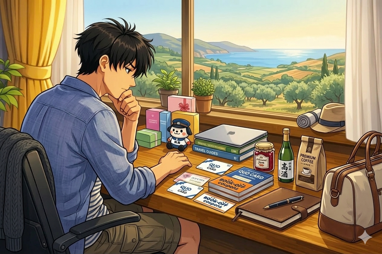 株主優待を受け取った主人公